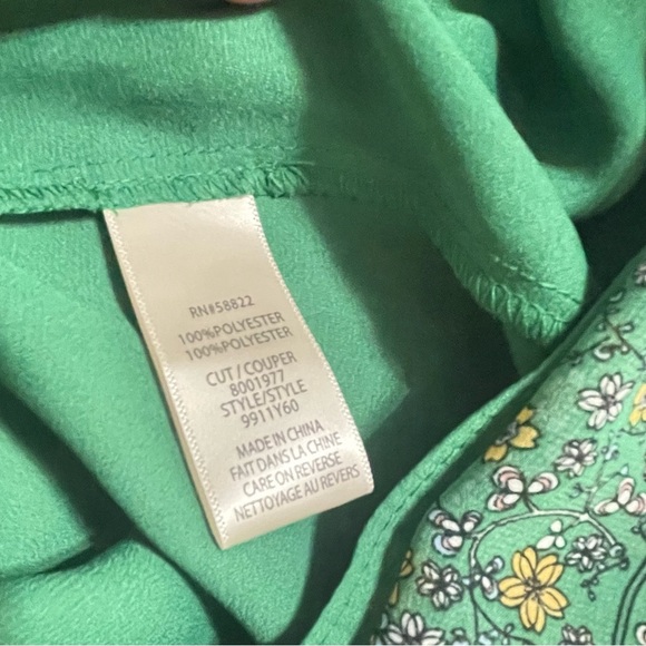 MAX STUDIO Women’s Sheath MIDI Dress~SMALL~3/4 Sleeve GREEN Floral Poly LINED - Picture 9 of 12